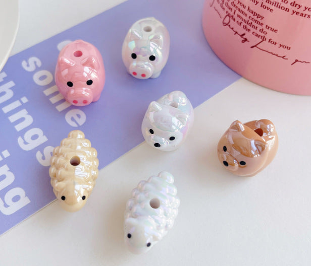 DIY beads Piglet lamb dog small animal acrylic accessories