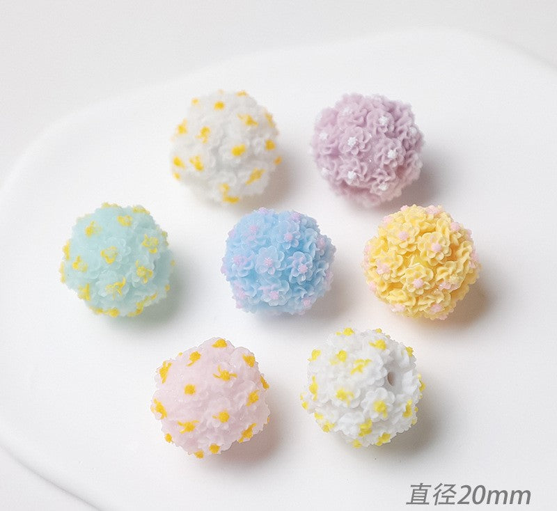 20MM multi-colored small daisies handmade DIY beads
