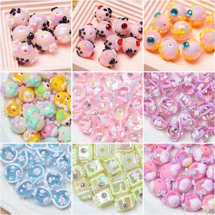 16MM Original hand-painted mushroom Floret Elk Santa Claus Halloween mix beads