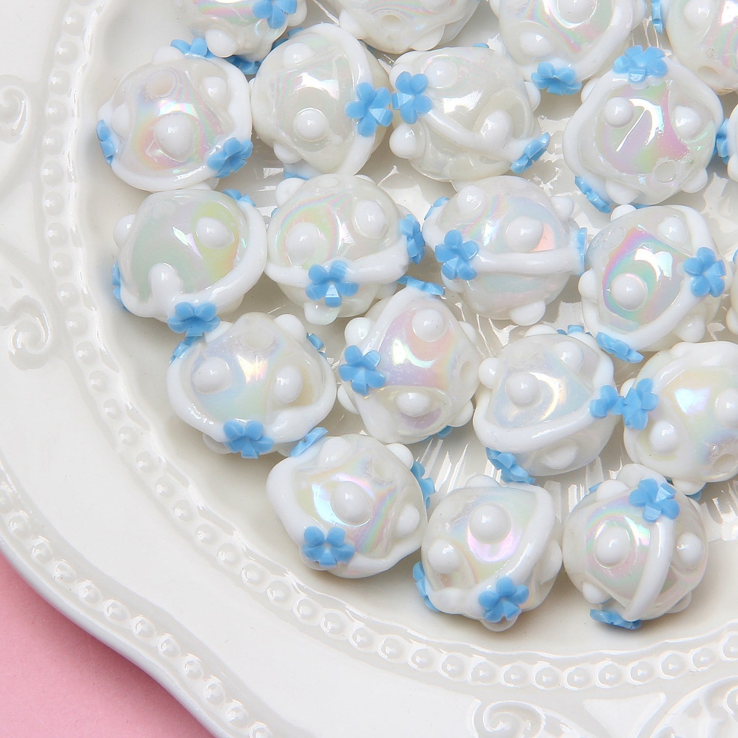 16MM Original hand-painted mushroom Floret Elk Santa Claus Halloween mix beads