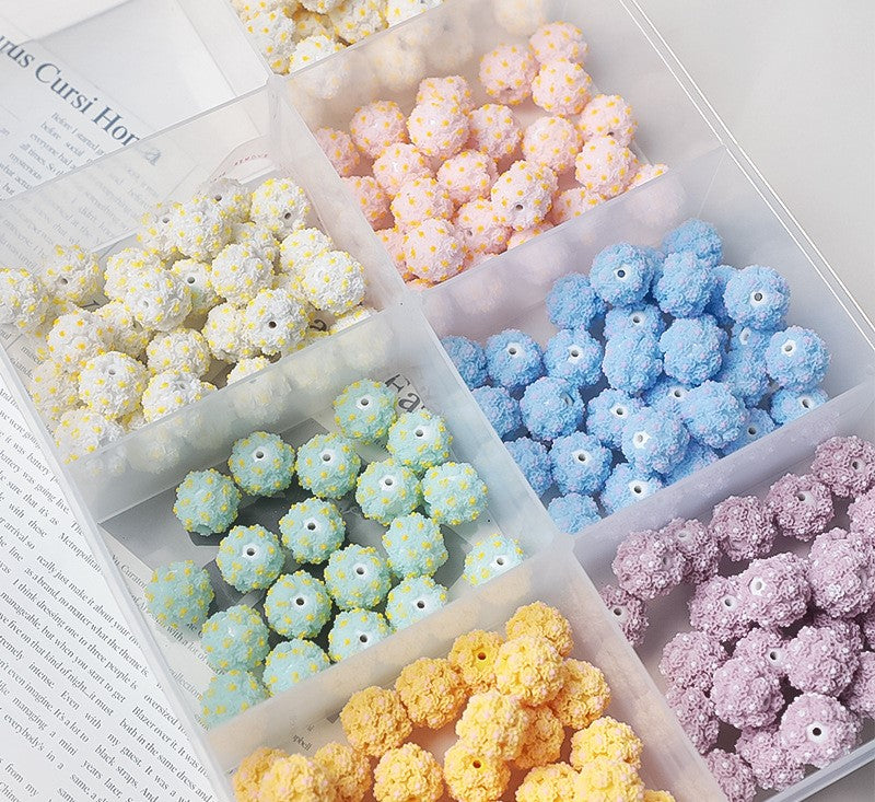 20MM multi-colored small daisies handmade DIY beads