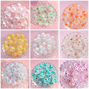 16MM Original hand-painted mushroom Floret Elk Santa Claus Halloween mix beads