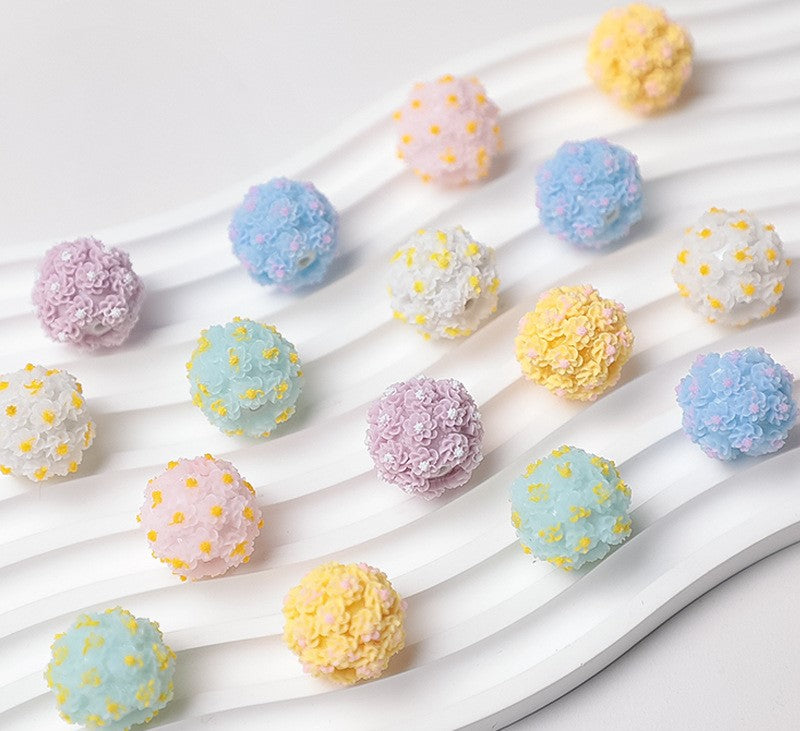 20MM multi-colored small daisies handmade DIY beads