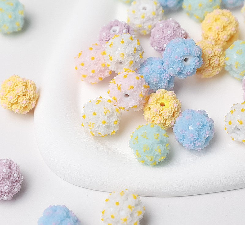 20MM multi-colored small daisies handmade DIY beads
