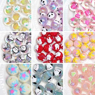 16MM Original hand-painted mushroom Floret Elk Santa Claus Halloween mix beads