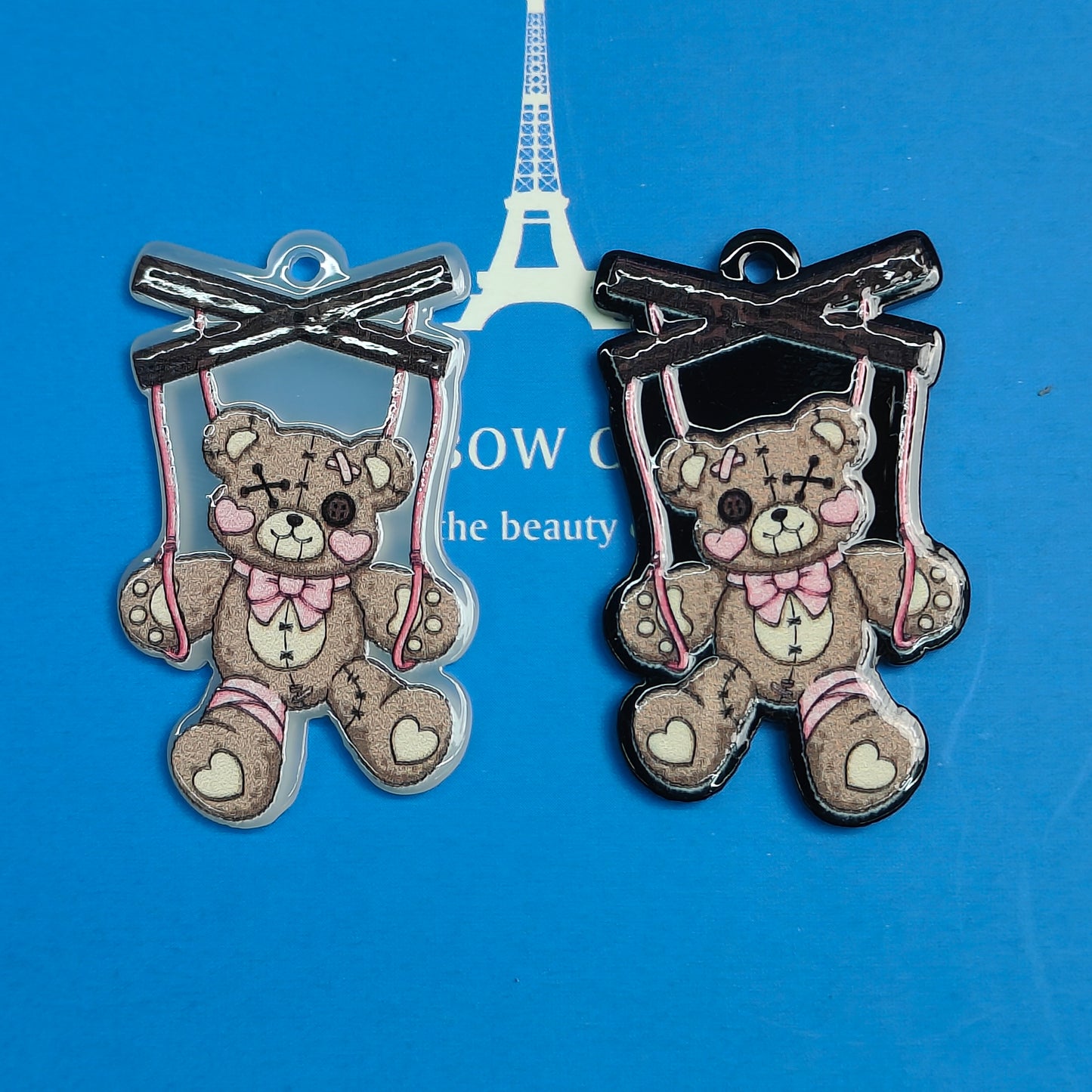 DIY Pendant Demon Rabbit Acrylic Pendant with Holes Horror Thriller JC0001YA