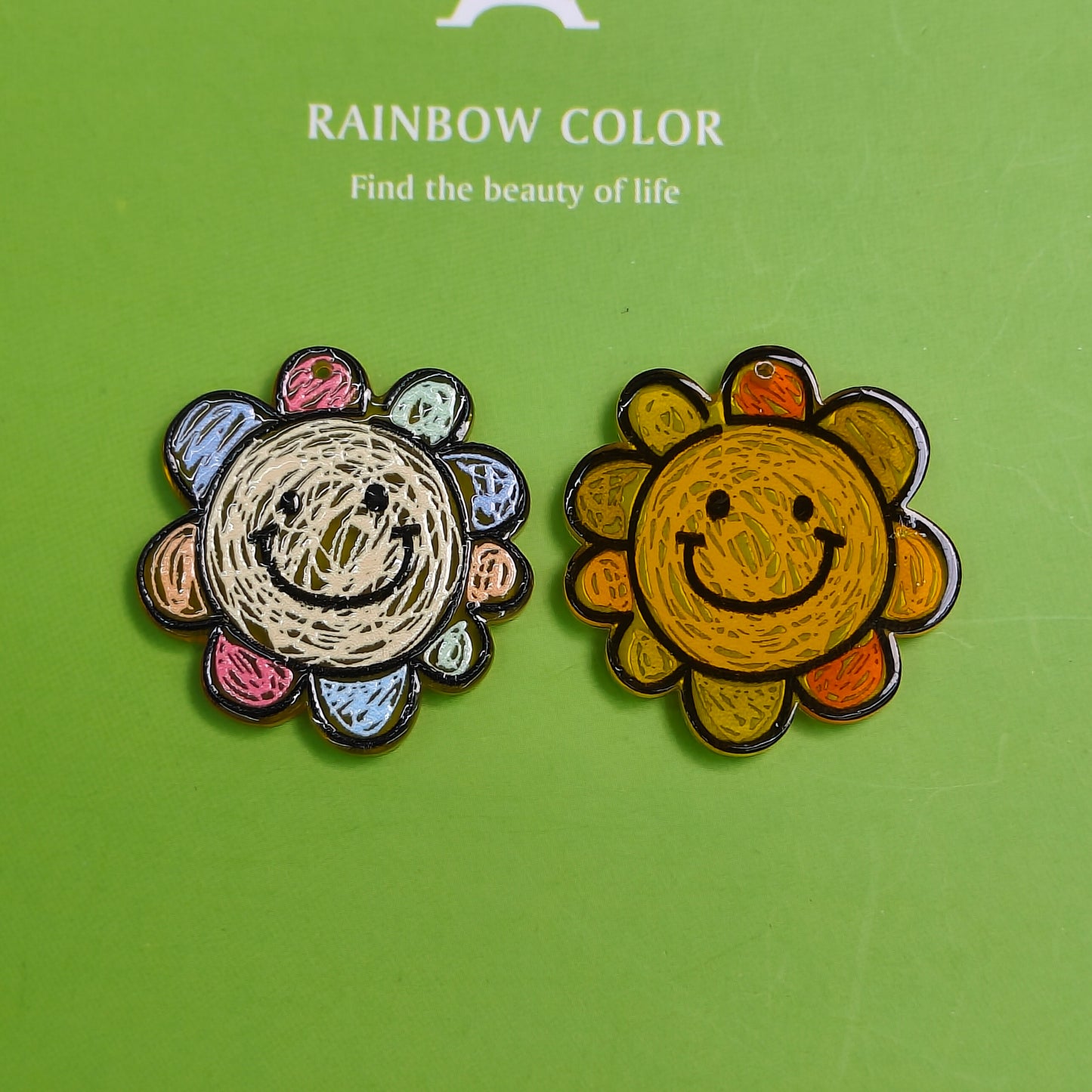 DIY Earrings Hand Painted Acrylic Pendant Animal Single Sided Acrylic Pendant with Hole JC0003YA