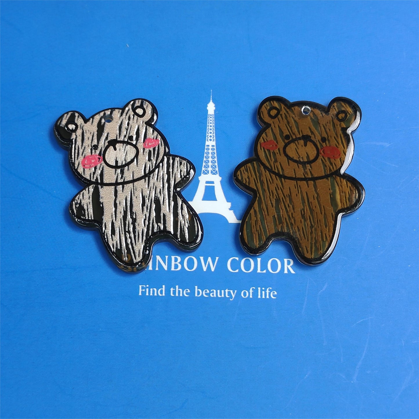 DIY Earrings Hand Painted Acrylic Pendant Animal Single Sided Acrylic Pendant with Hole JC0003YA