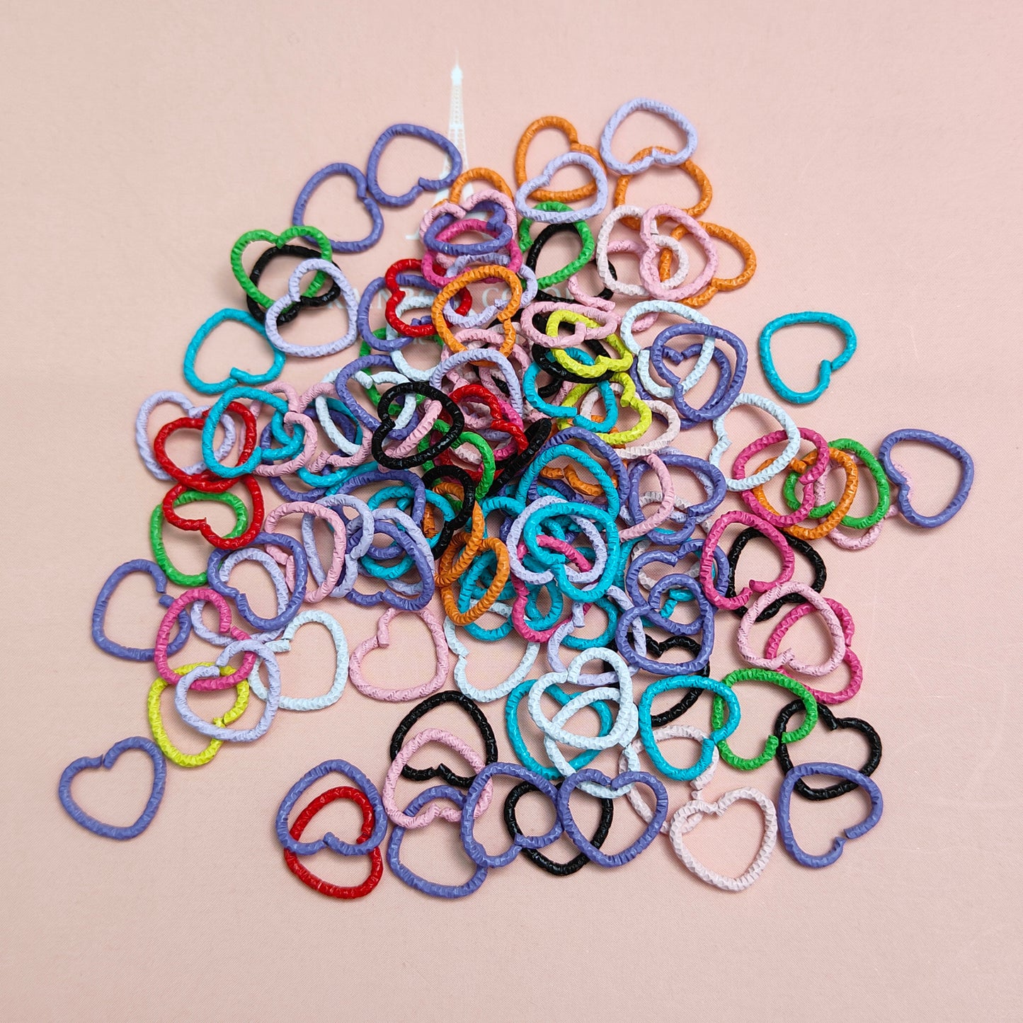 Jump Rings, Open Jump Rings 10 Colors Chainmail Rings Colored Jewelry Connector Rings 18 Gauge Unsoldered Heart Ring for Bracelets Necklaces Chain Choker DIY Craft Making JC0007PJ