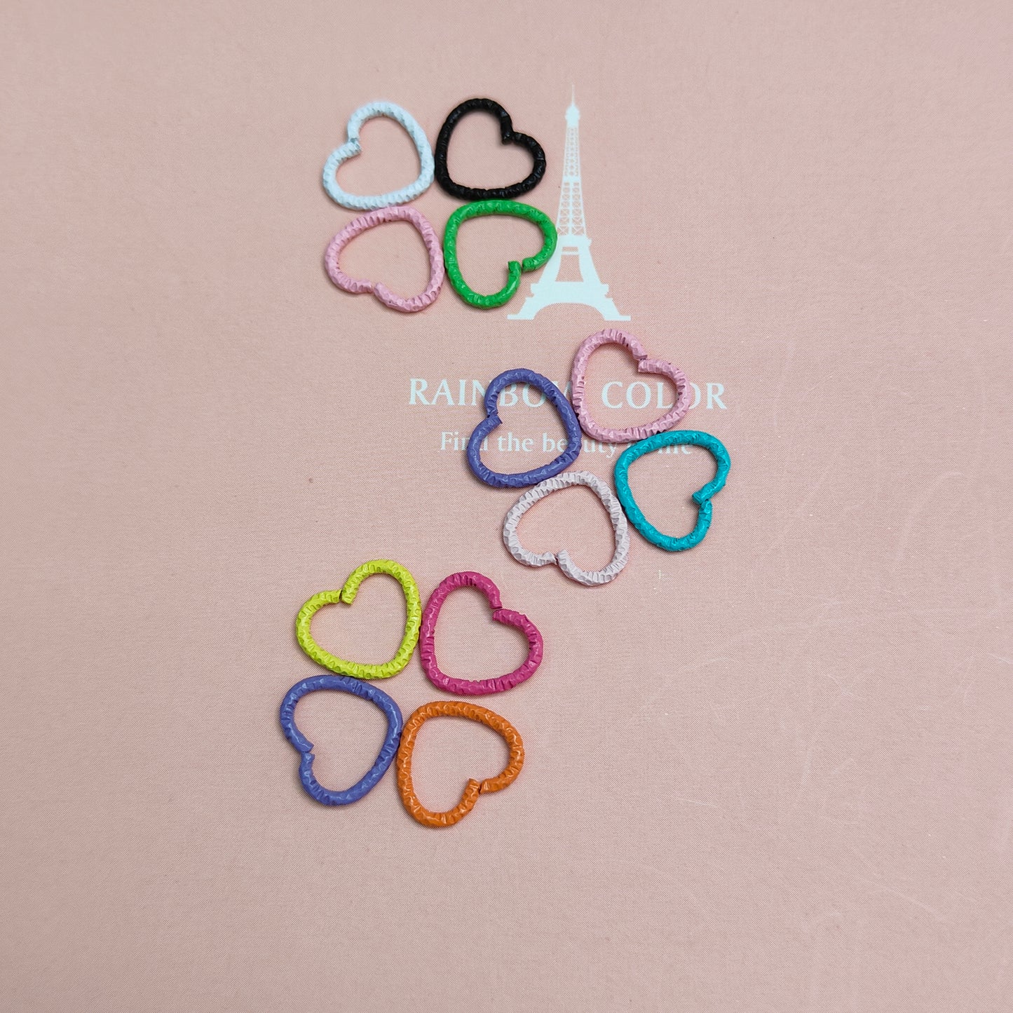 Jump Rings, Open Jump Rings 10 Colors Chainmail Rings Colored Jewelry Connector Rings 18 Gauge Unsoldered Heart Ring for Bracelets Necklaces Chain Choker DIY Craft Making JC0007PJ