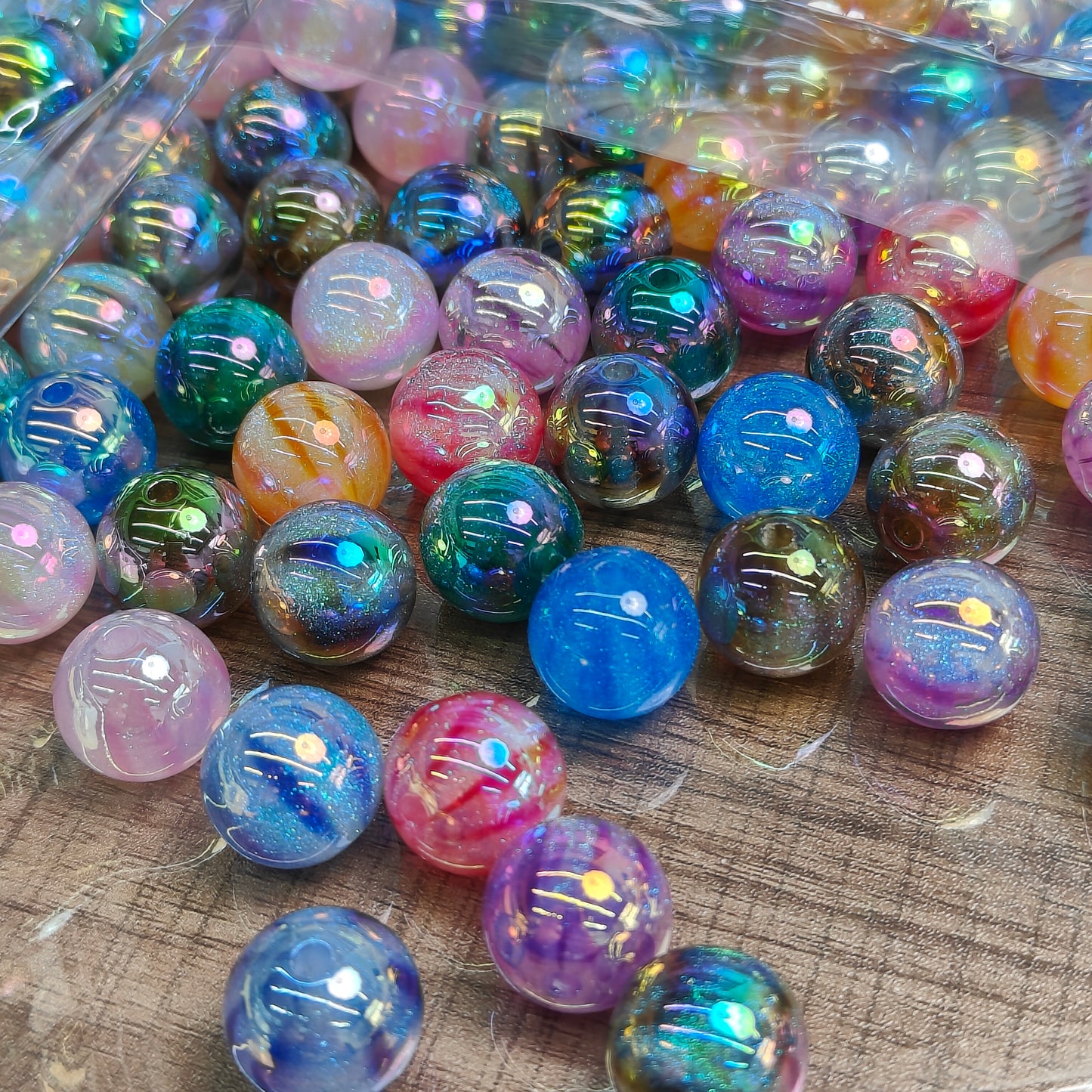 Colorful Sparkling Bright DIY Handmade Jewelry Accessories Starry Sky Crack Charming Beads JC0004ZZ