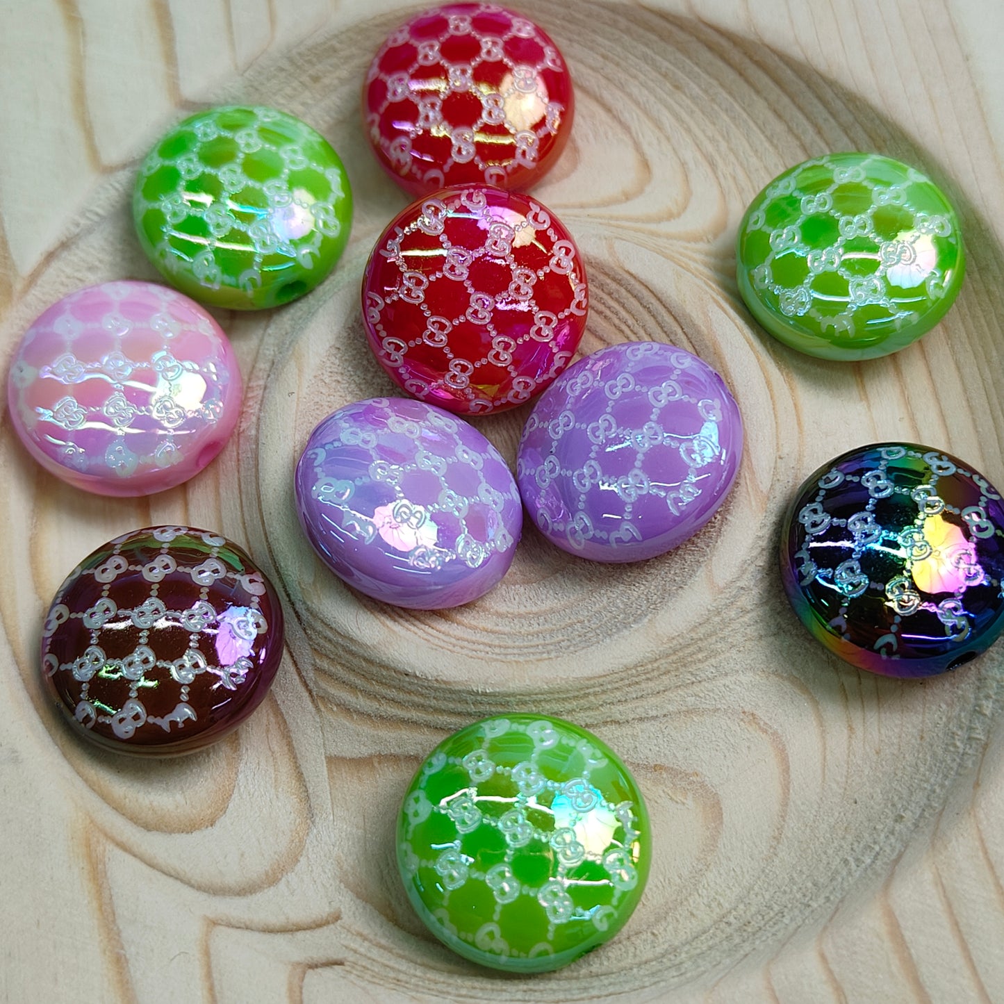 DIY colorful jelly beans embossed sparkling jewelry accessories handmade high quality beads JC008ZZ