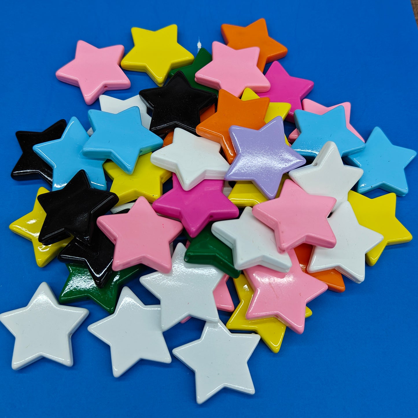 DIY Five-Pointed Star-Shaped Smooth Colorful Shiny Beads JC0023ZZ