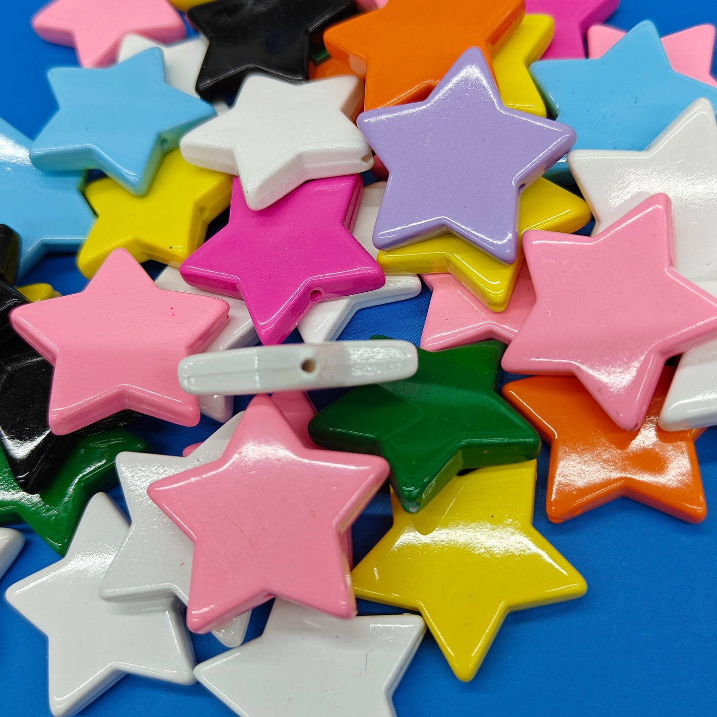 DIY Five-Pointed Star-Shaped Smooth Colorful Shiny Beads JC0023ZZ
