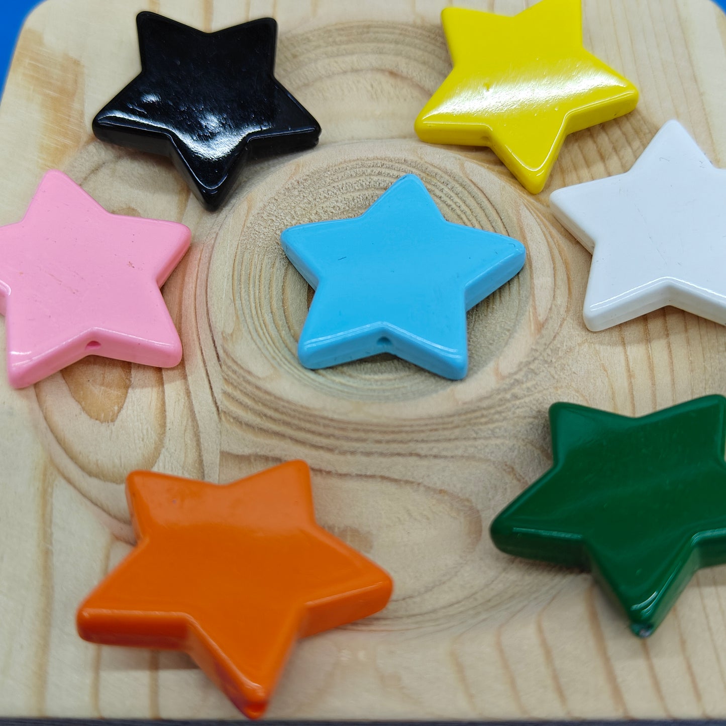 DIY Five-Pointed Star-Shaped Smooth Colorful Shiny Beads JC0023ZZ