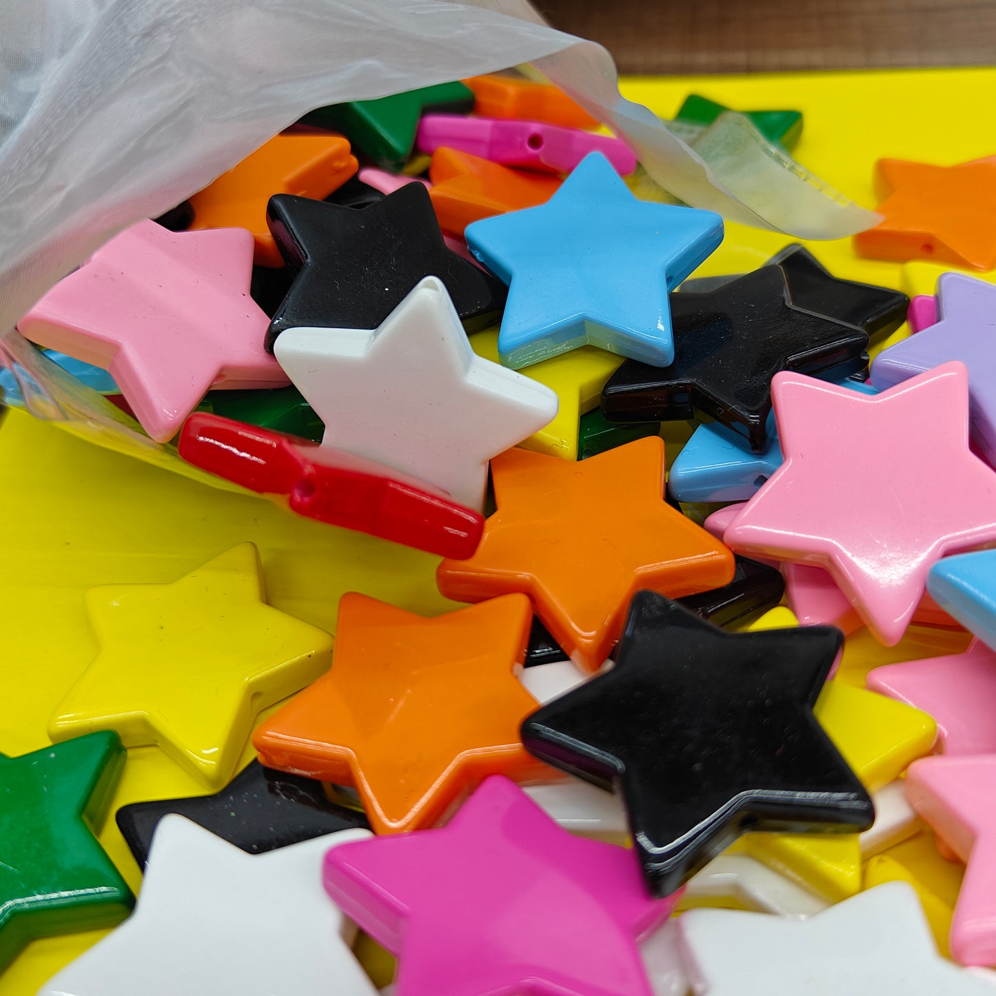 DIY Five-Pointed Star-Shaped Smooth Colorful Shiny Beads JC0023ZZ