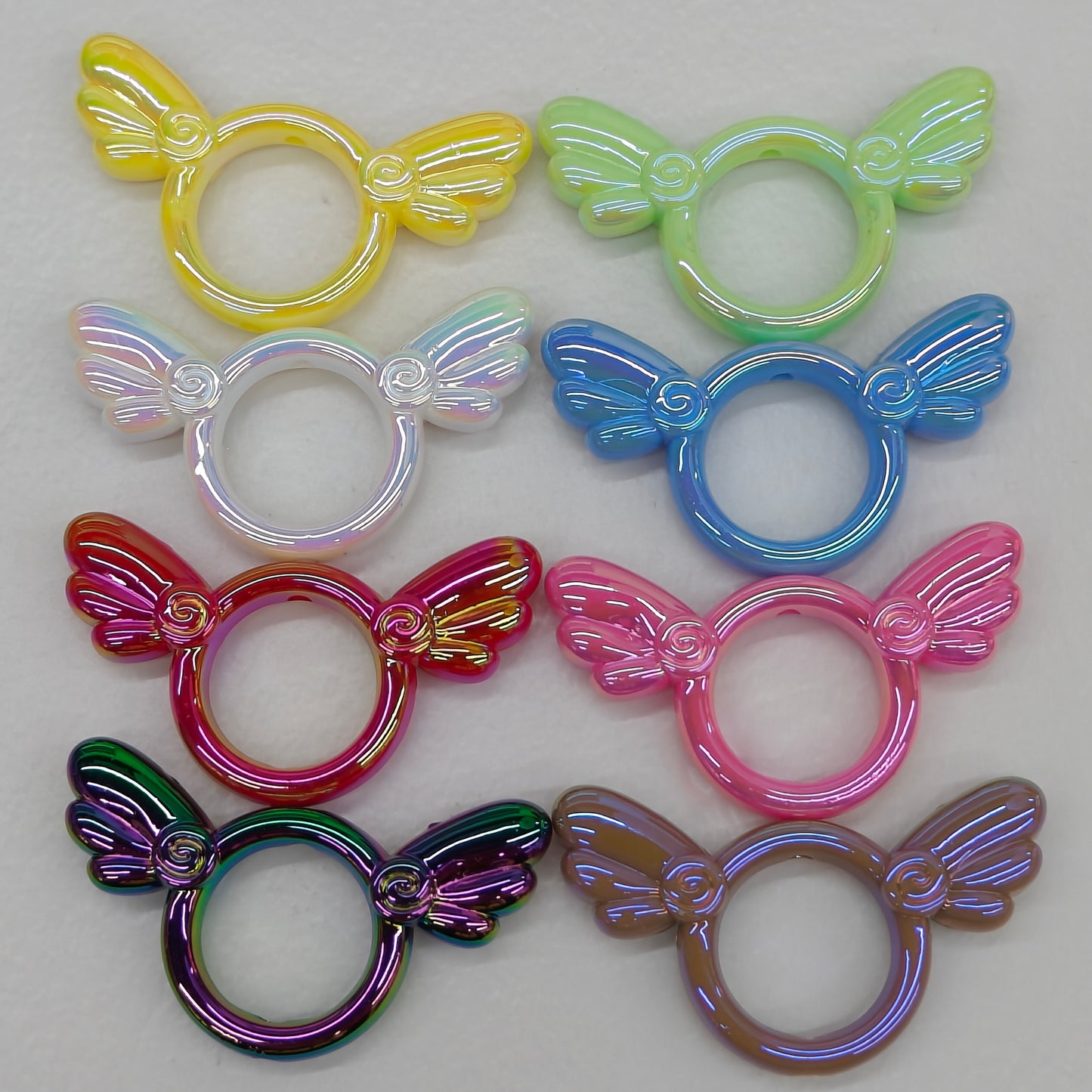 DIY Colorful Angel Wings Ring Beads JC0032Z