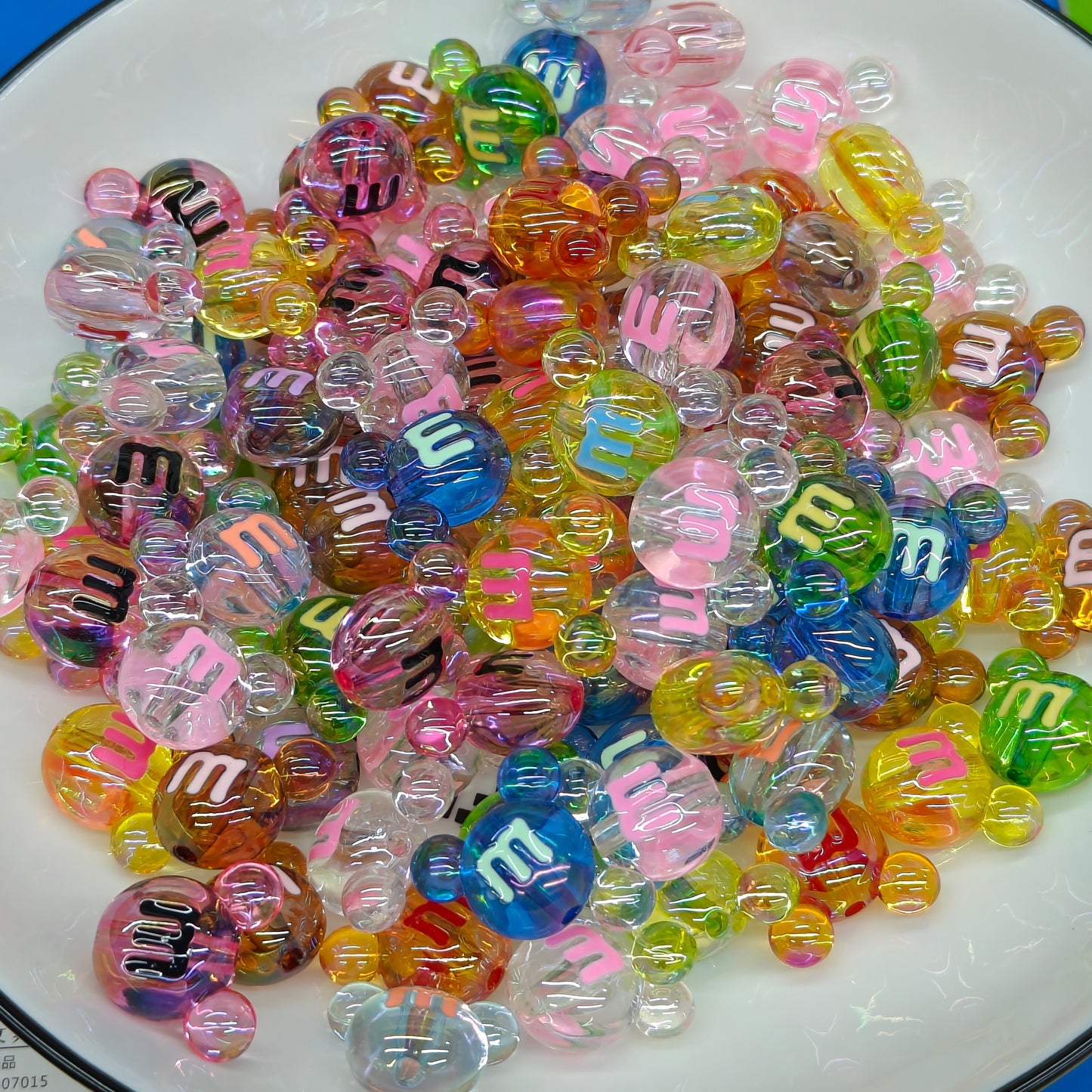 DIY Colorful Transparent Mouse Head MM Bean Beads JC0037ZZ