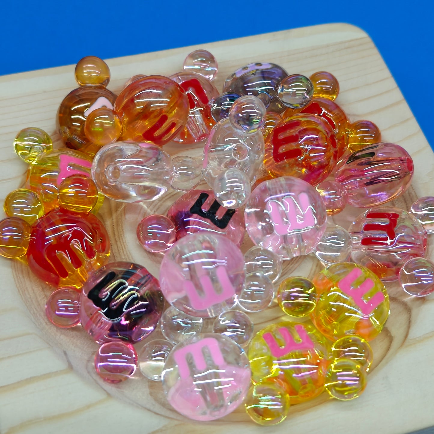 DIY Colorful Transparent Mouse Head MM Bean Beads JC0037ZZ