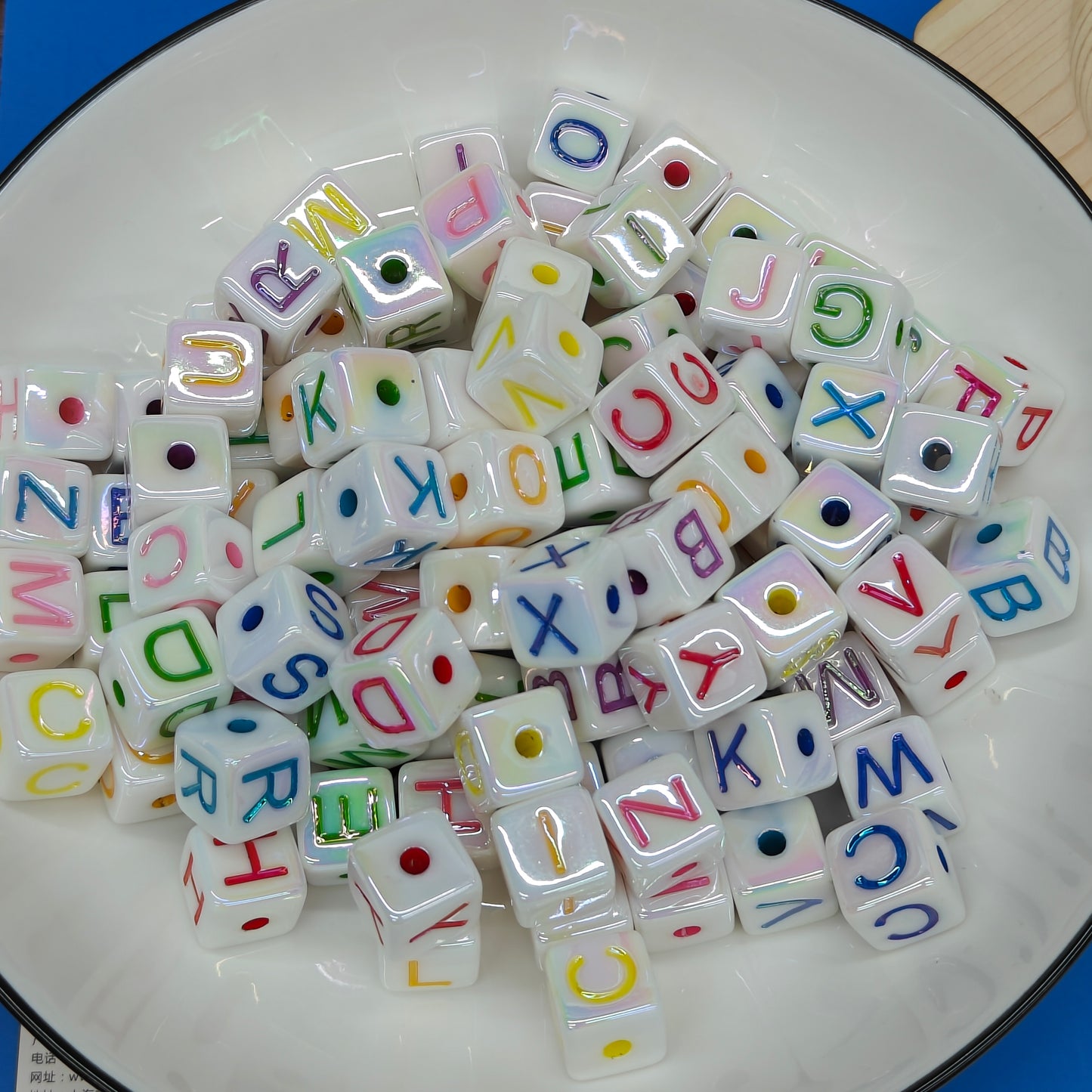 DIY Square Alphabet Beads Random Letters Does Not Include All Letters JC0036ZZ