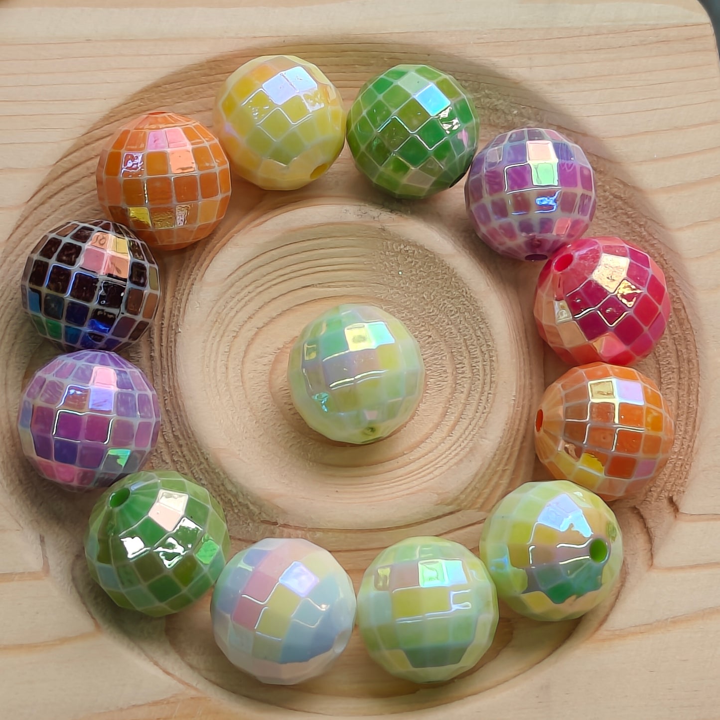 DIY Colorful Disco Dancing 16mm Beads JC0040ZZ