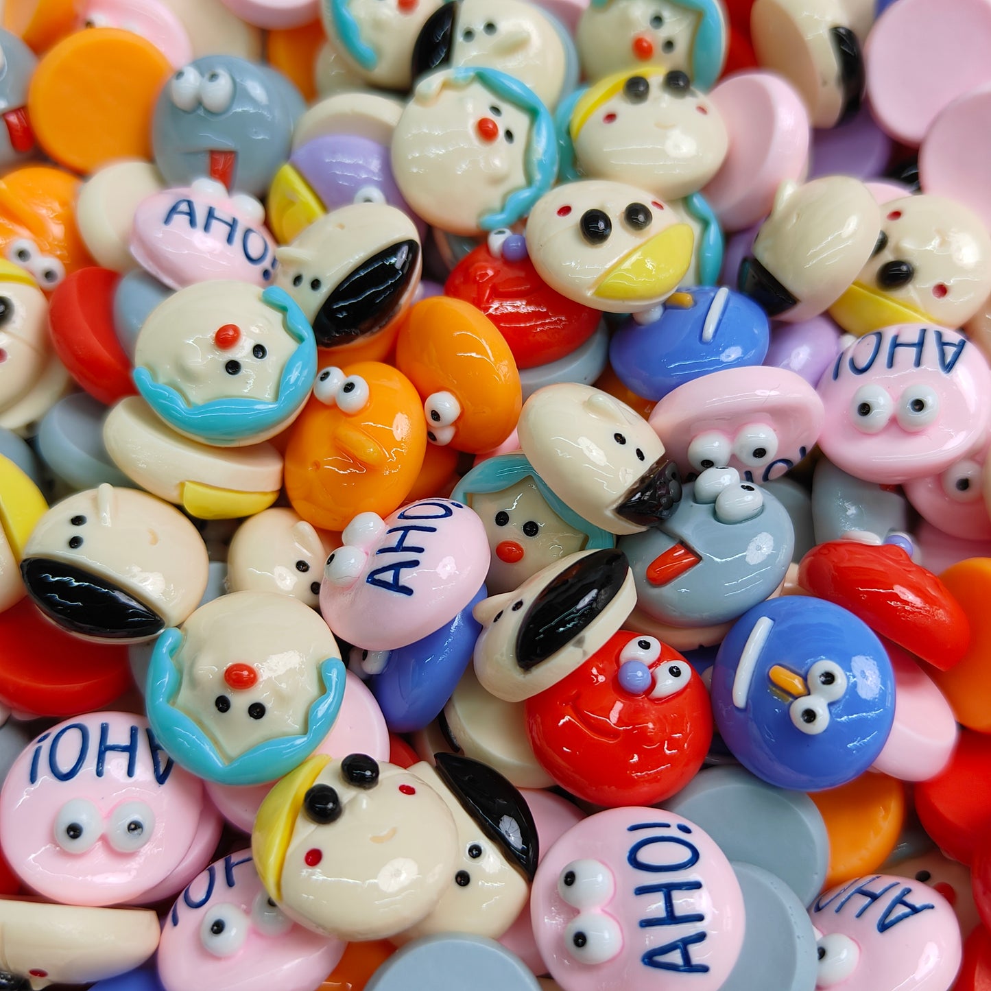 DIY Cartoon Human Face Bean Resin Accessories JC0006SZ