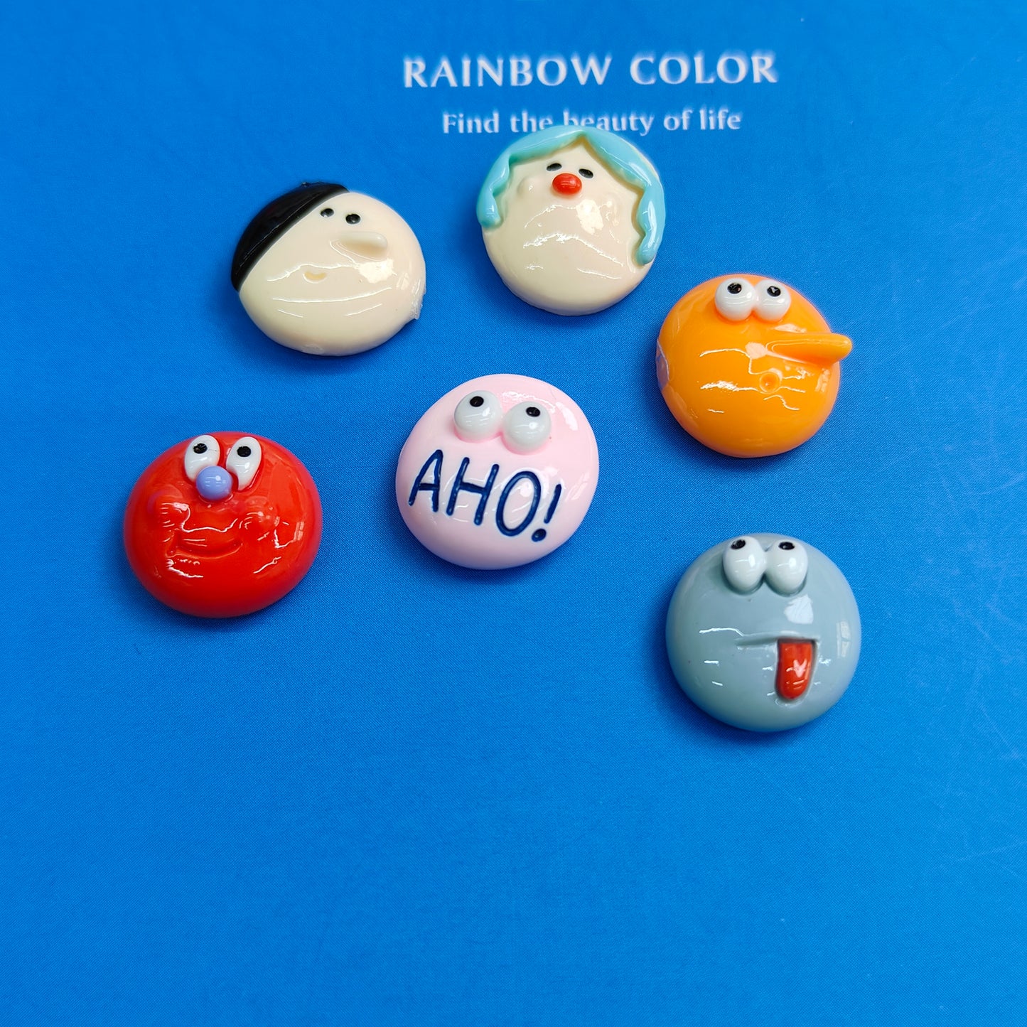 DIY Cartoon Human Face Bean Resin Accessories JC0006SZ