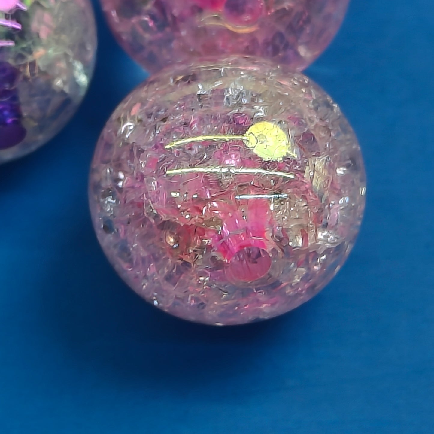 DIY Colorful Burst Pattern Large Beads 20MM 50PCS JC0051ZZ