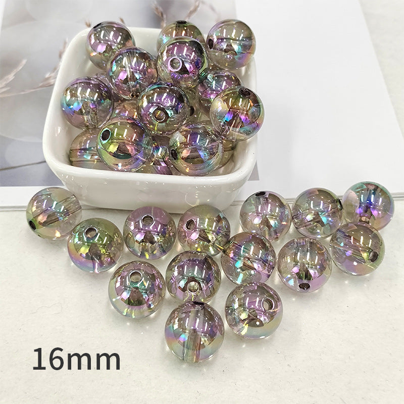 Acrylic transparent electroplated beads DIY jewelry