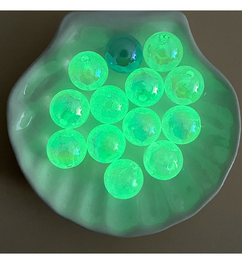 16MM acrylic luminous transparent white DIY beads material