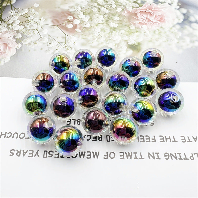 16MM acrylic plated UV HD color transparent beads