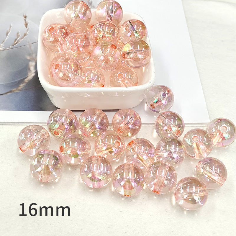 Acrylic transparent electroplated beads DIY jewelry