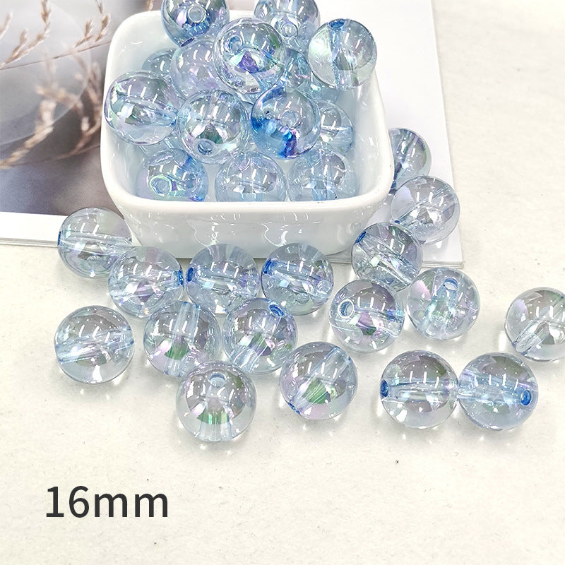 Acrylic transparent electroplated beads DIY jewelry