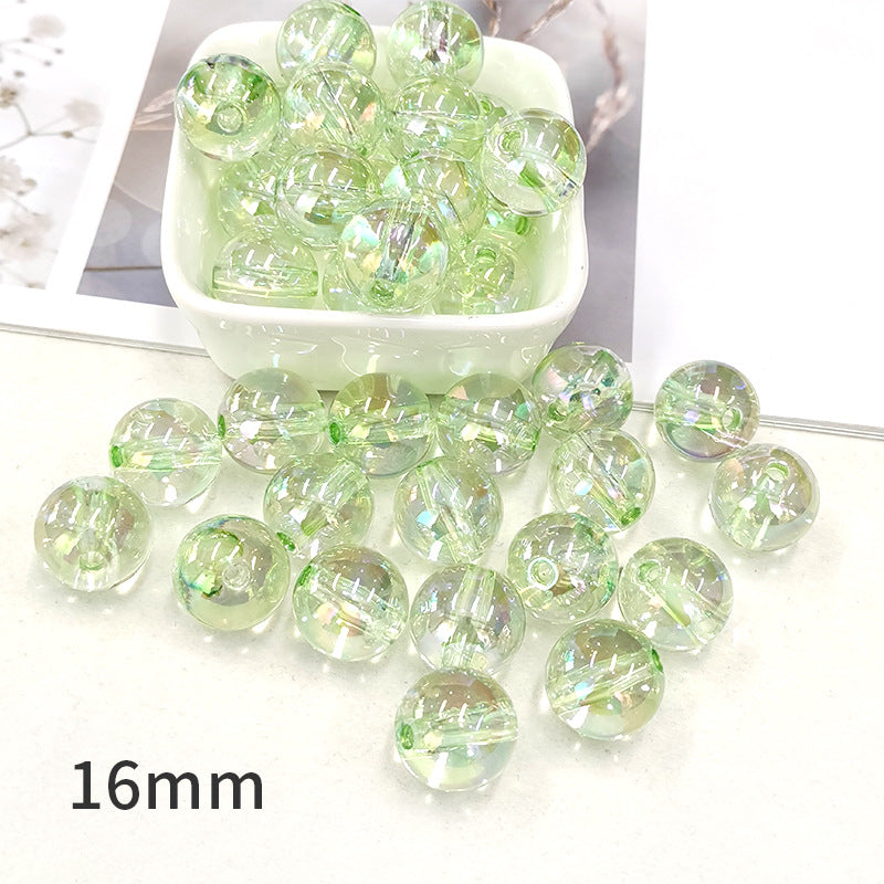 Acrylic transparent electroplated beads DIY jewelry