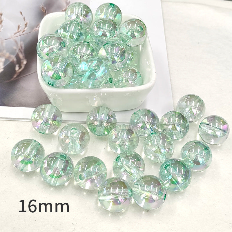 Acrylic transparent electroplated beads DIY jewelry