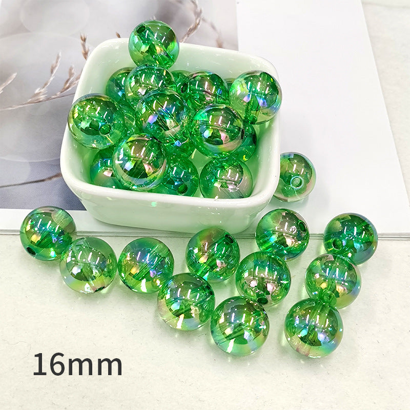 Acrylic transparent electroplated beads DIY jewelry