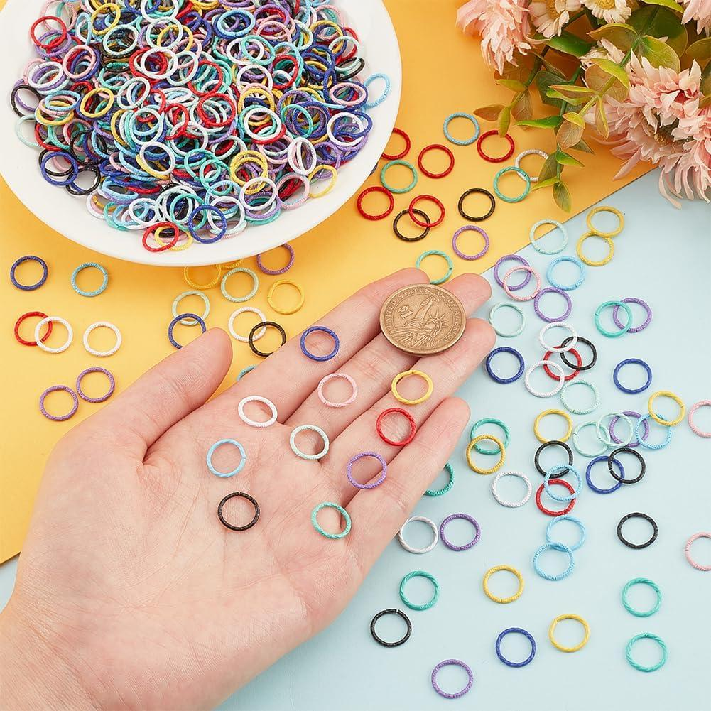 Jump Rings, Open Jump Rings 10 Colors Chainmail Rings Colored Jewelry Connector Rings 18 Gauge Unsoldered O & starRing for Bracelets Necklaces Chain Choker DIY Craft Making JC0006PJ