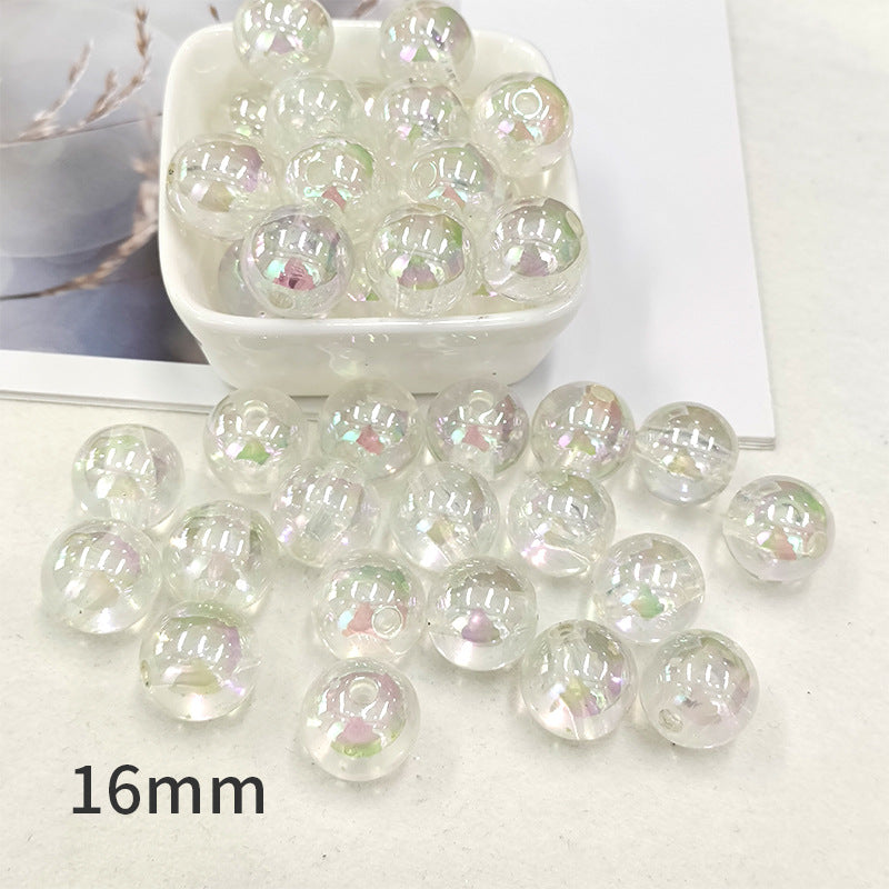 Acrylic transparent electroplated beads DIY jewelry