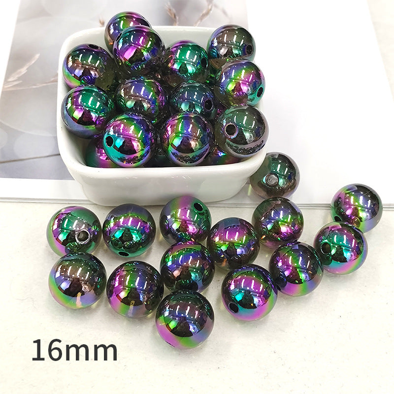 Acrylic transparent electroplated beads DIY jewelry