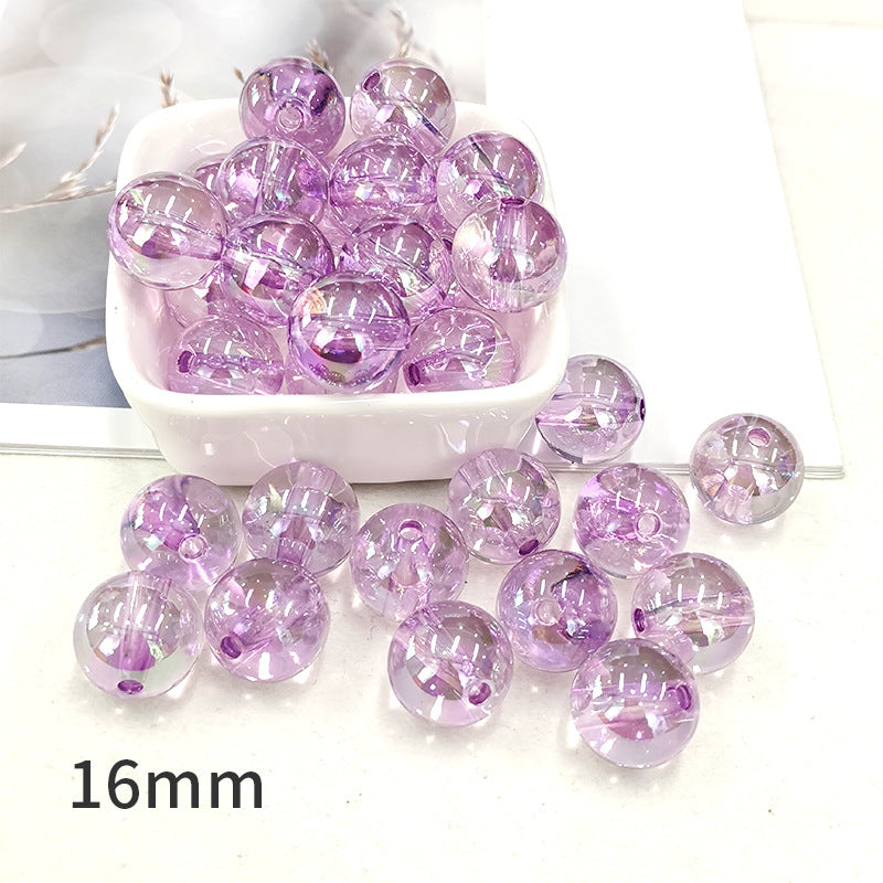 Acrylic transparent electroplated beads DIY jewelry