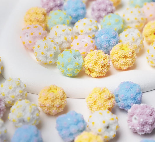 20MM multi-colored small daisies handmade DIY beads