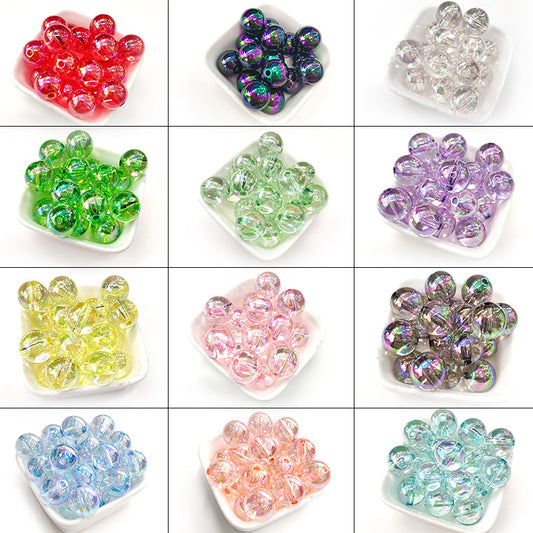 Acrylic transparent electroplated beads DIY jewelry