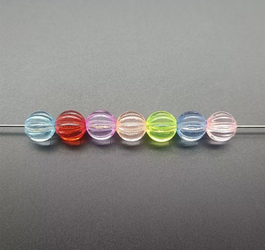 10MM multi-colored pumpkin plastic beads DIY jewelry