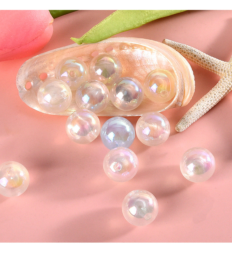 16MM acrylic luminous transparent white DIY beads material