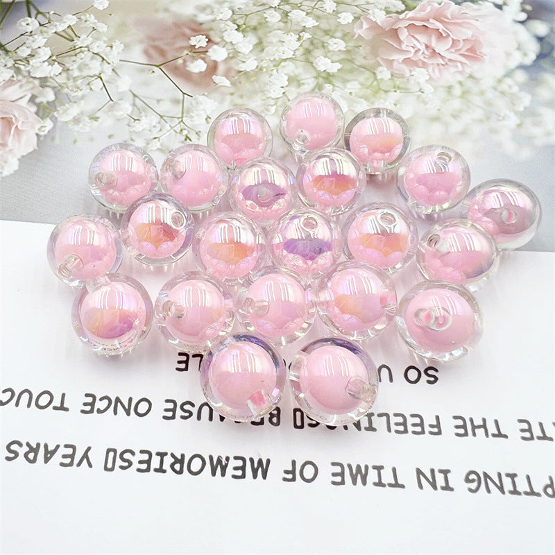 16MM acrylic plated UV HD color transparent beads