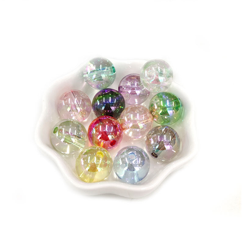 Acrylic transparent electroplated beads DIY jewelry