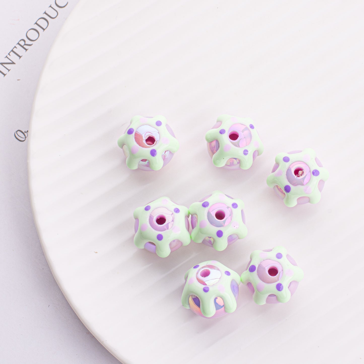 16MM original hand-painted lovely acrylic DIY beads