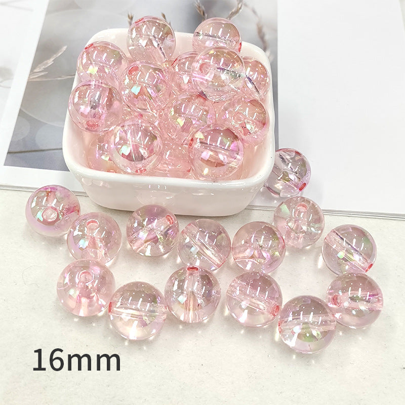 Acrylic transparent electroplated beads DIY jewelry