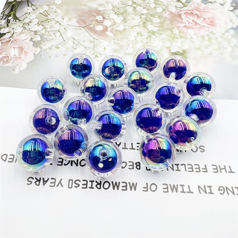 16MM acrylic plated UV HD color transparent beads