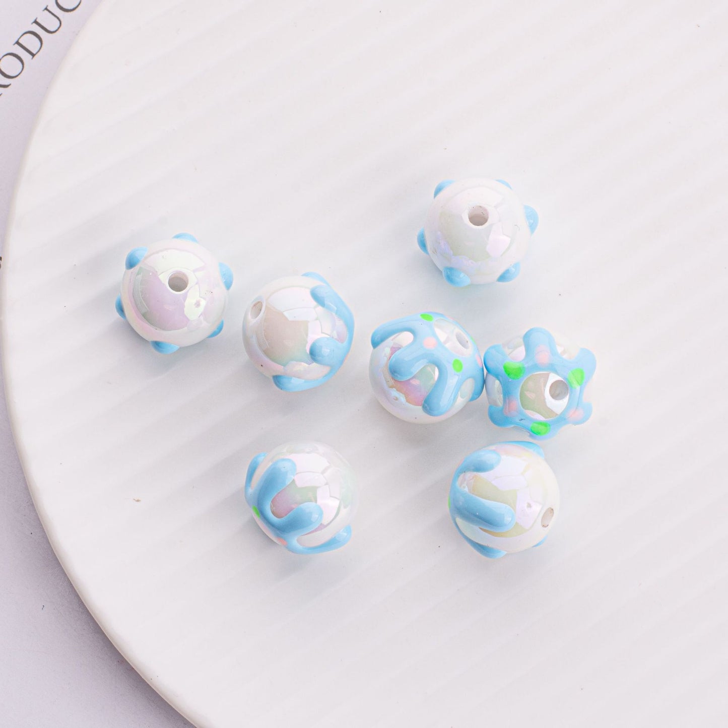 16MM original hand-painted lovely acrylic DIY beads